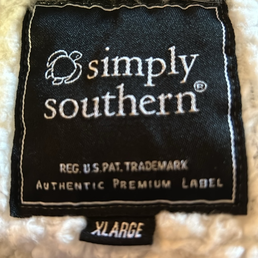 Simply Southern Good Vibes Warmy Sherpa Lined Sweatshirt Dress, Gray, Size XL - Picture 7 of 8